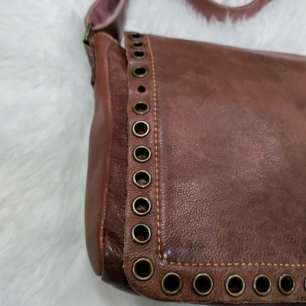 Wilson Leather Western Leather Prairie Cowgirl Hippie Boho Messanger Satchel Bag - Picture 7 of 13